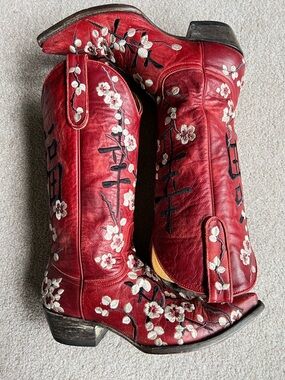 Old Gringo 7 B Cherry Blossom Red Western Cowboy Cowgirl Boots